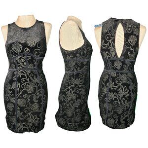 NWT Black Free People Intimately Velvet Burnout Babe Bodycon Dress Size S
